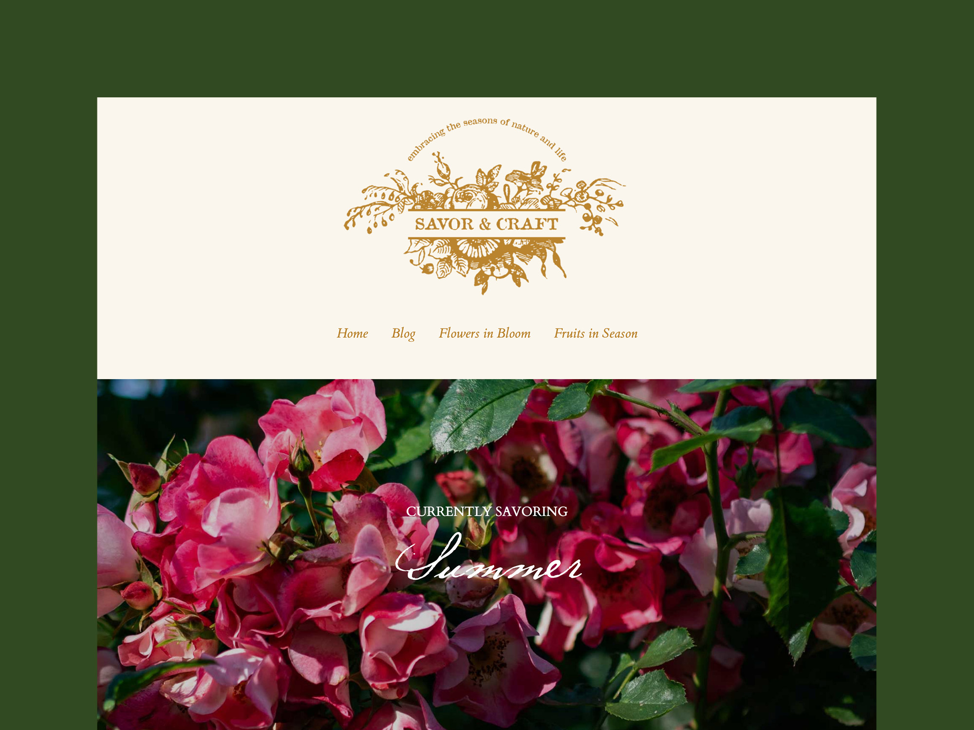 Carla Gabriel | Portfolio | Website Design & Development | Savor and Craft